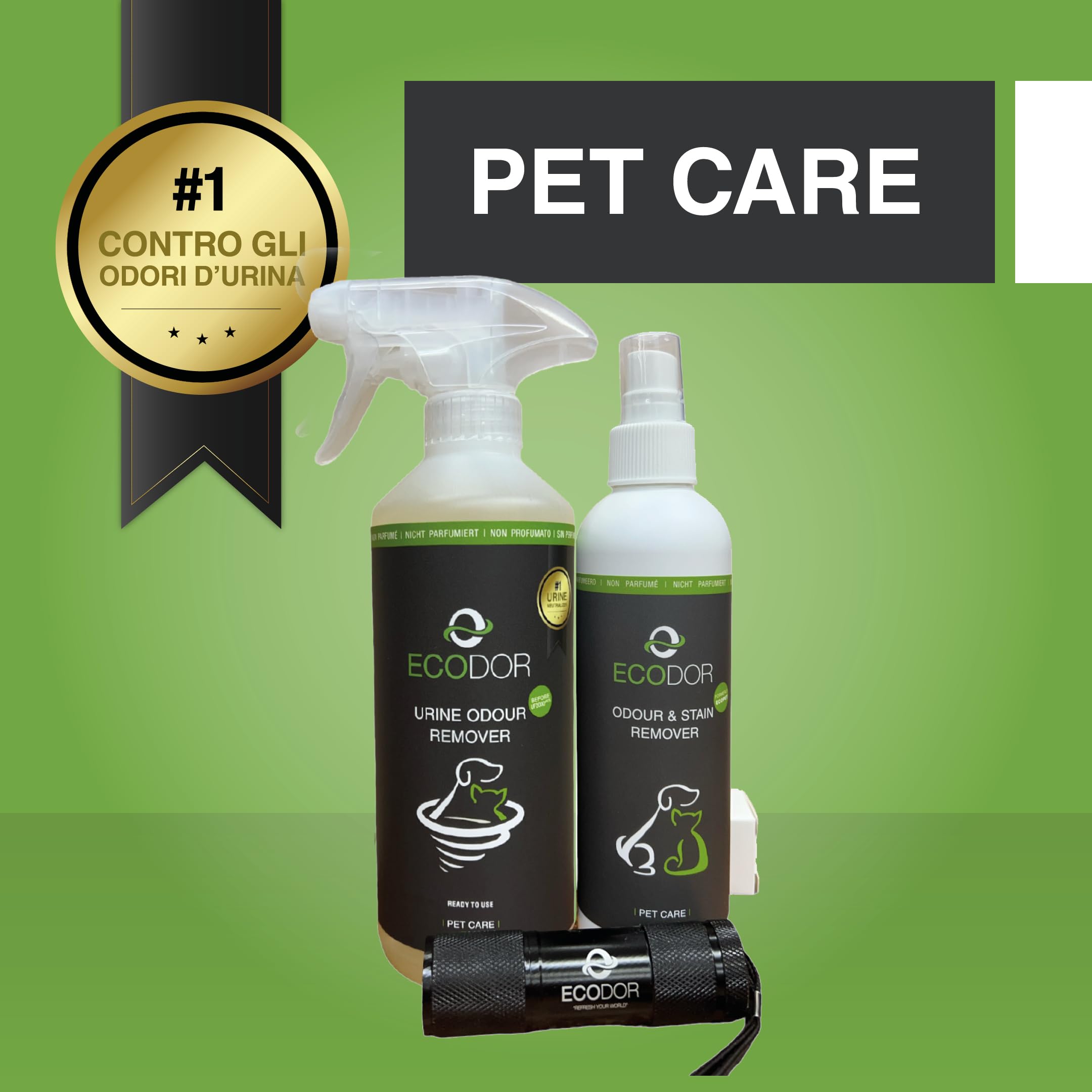 UF2000 4Pets Eliminatore di Odori di Urina 2X 2500ml | Ricarica | Senza Profumo | Togliere Odore Urina | 100% Biologico | Detergente Enzimatico per Cani, Gatti e Piccoli Animali