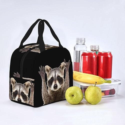 Miniatura 8 de Racoons - Bolsa de almuerzo estampada, bolsas de almuerzo aisladas para mujeres y hombres, lonchera reutilizable para el trabajo, picnic o viajes