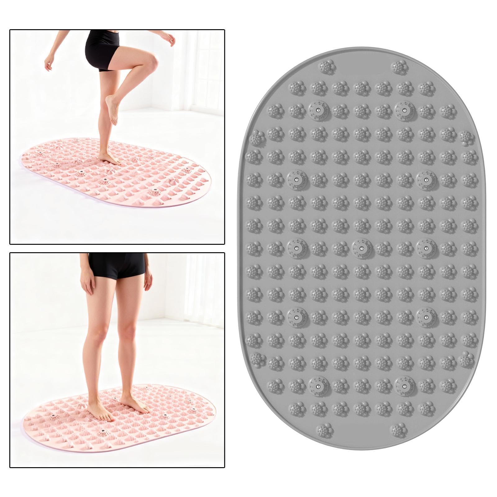 Tappetino per Agopressione, Cuscinetto Ergonomico per Massaggio, Riflessologia, per Il Trattamento Dei Muscoli Del Pavimento Pelvico, a Forma di Zampa Grigia