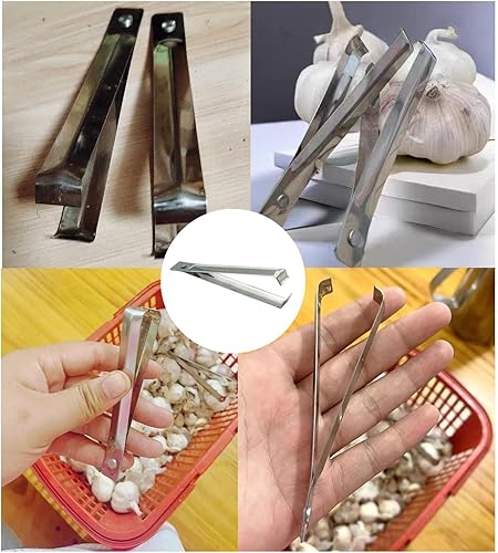 Miniatura 4 de Pinzas para pelar ajo de acero inoxidable, juego de pinzas de hueso de pescado, removedor de piel pelador de ajo, herramienta para quitar la piel,