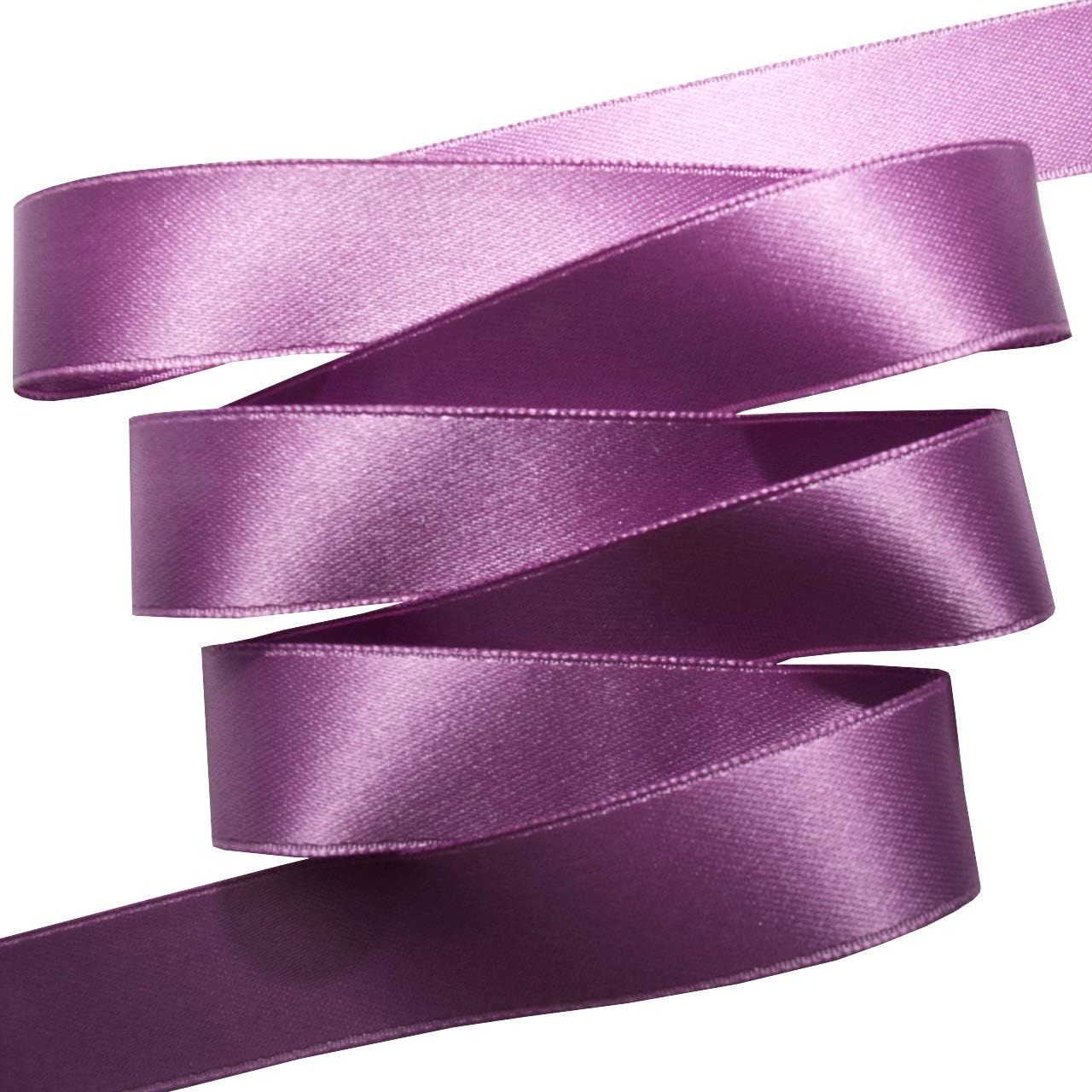 Morex Ribbon DF Swiss Satin Ribbon, Amethyst, 5/8 inch by 27 Yards