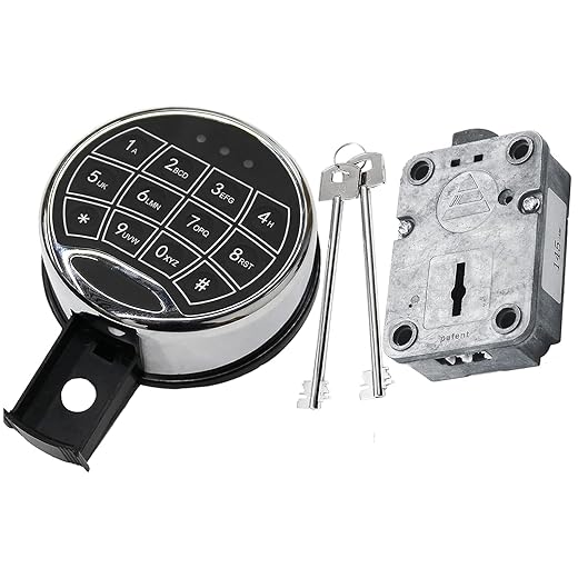 Digital Electronic Keypad Lock for Safes, Gun Safe Lock Replacement, Time Delay Safe Lock Including 2 Emergency Keys for Locksmiths (Right Swing Bolt)