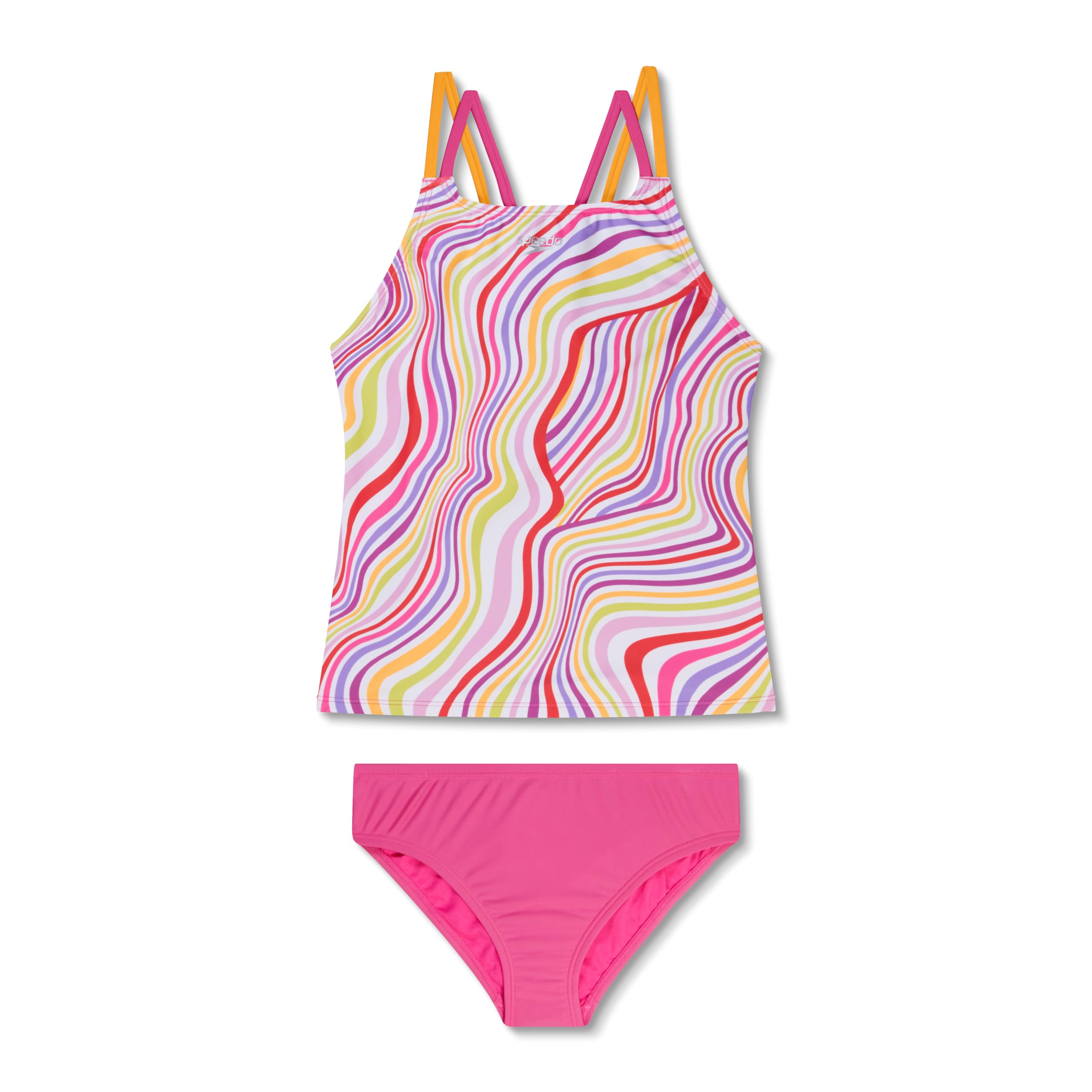 Speedo Girl's Swimsuit Two Piece Tankini Thin Strap