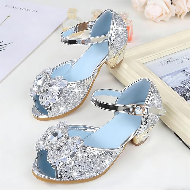 Foto 2 de 8 de FStory&Winyee Sandalias de Cristal Zapatos Princesa para Niña Bailarinas Lentejuelas Tacones Elegantes…