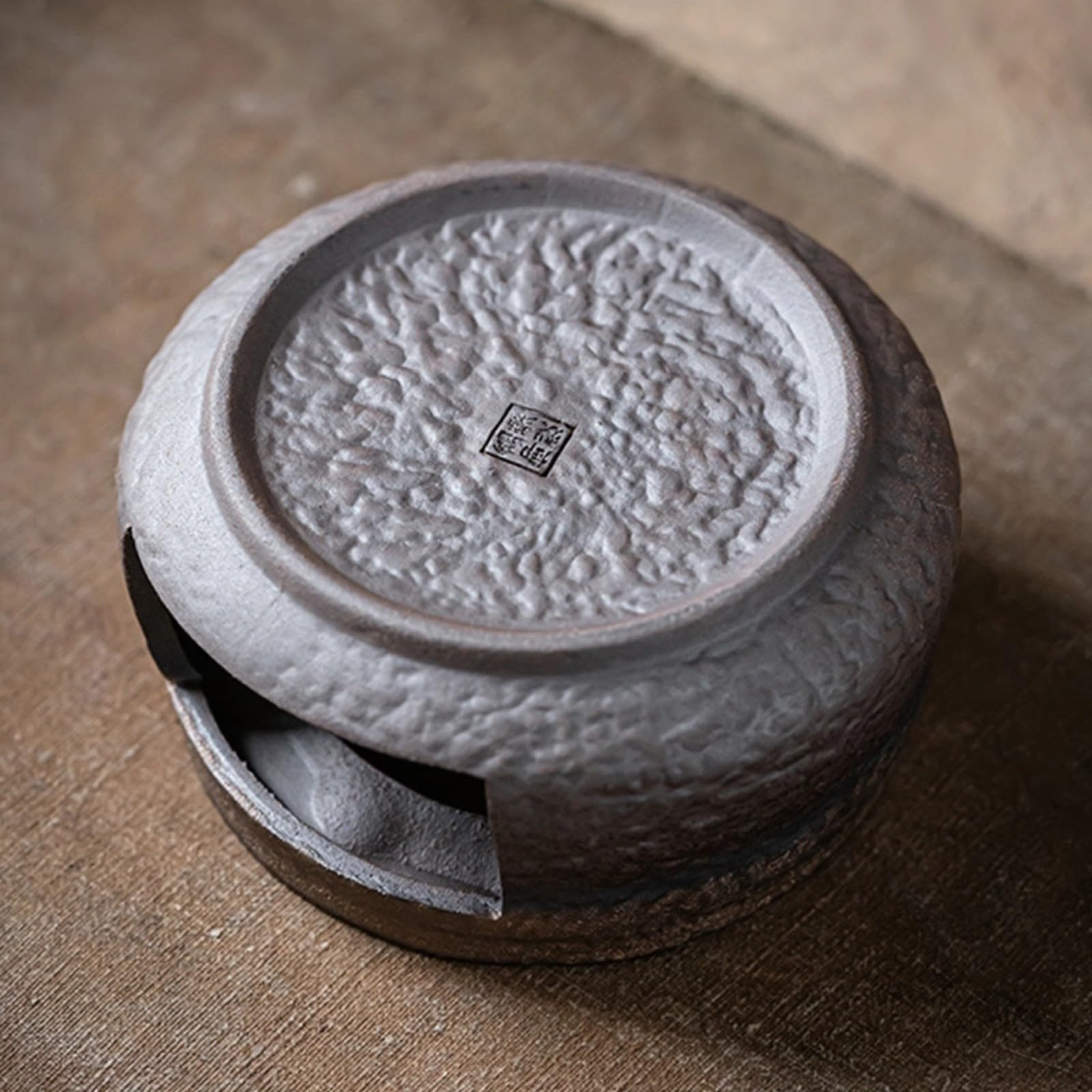 Cedro e bruciatore, bruciatore di olio in ceramica, diffusore di oli essenziali, set di scaldavivande in ceramica, fatto a mano con porta tealight
