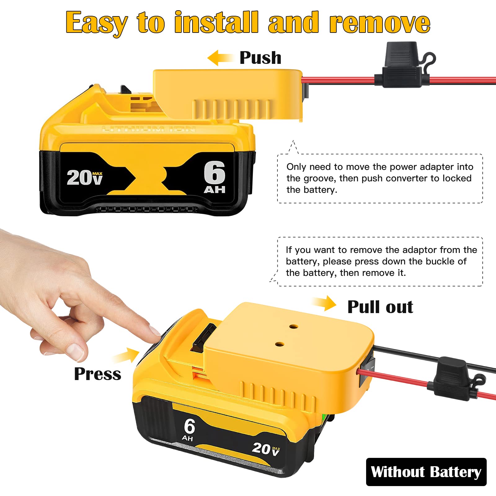 Dewalt Battery Charger Power Wheels Battery Adapter For Dewalt 20V