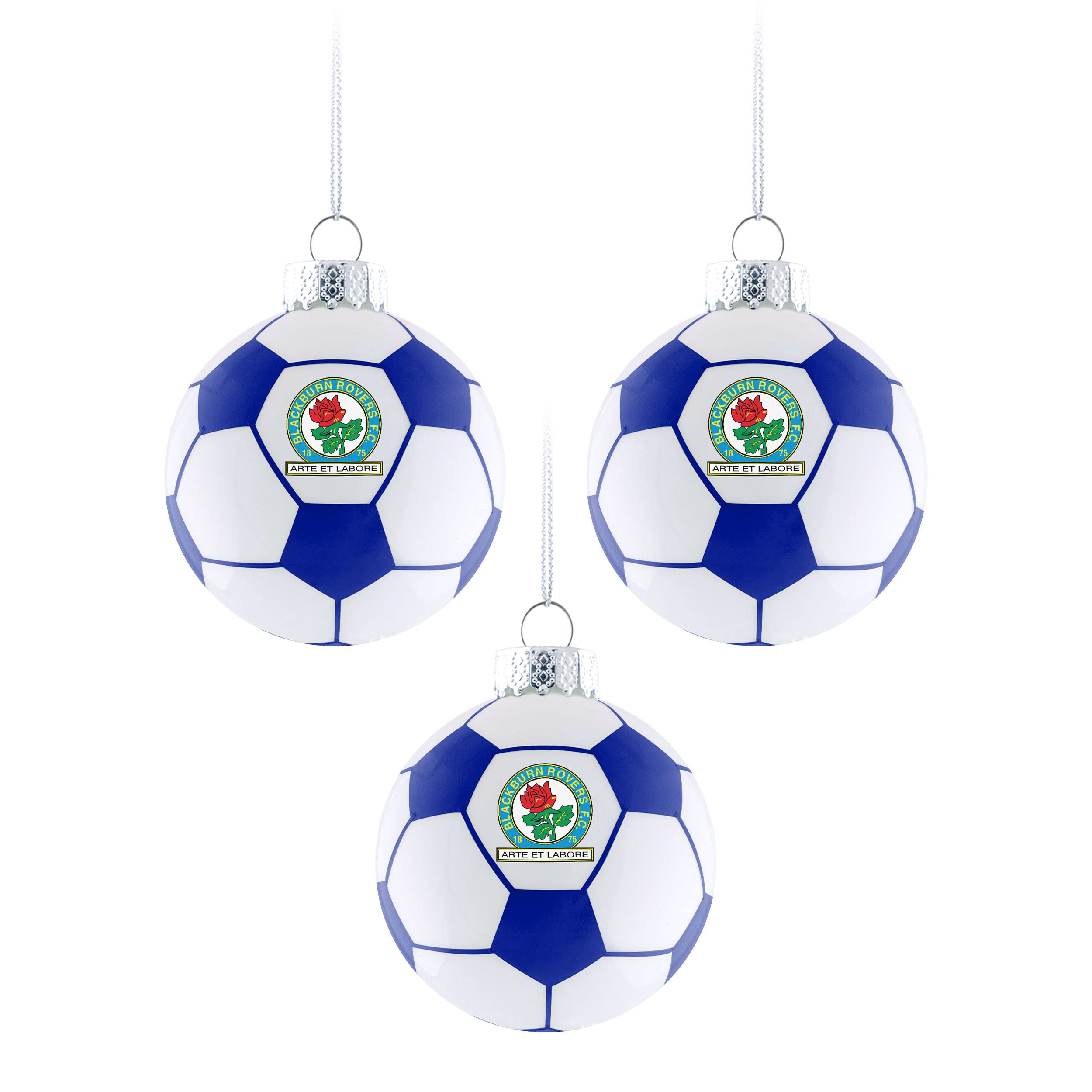 Foco Blackburn Championship Football Fan Christmas Tree Haning Ornament 3 Pack Rovers Baubles