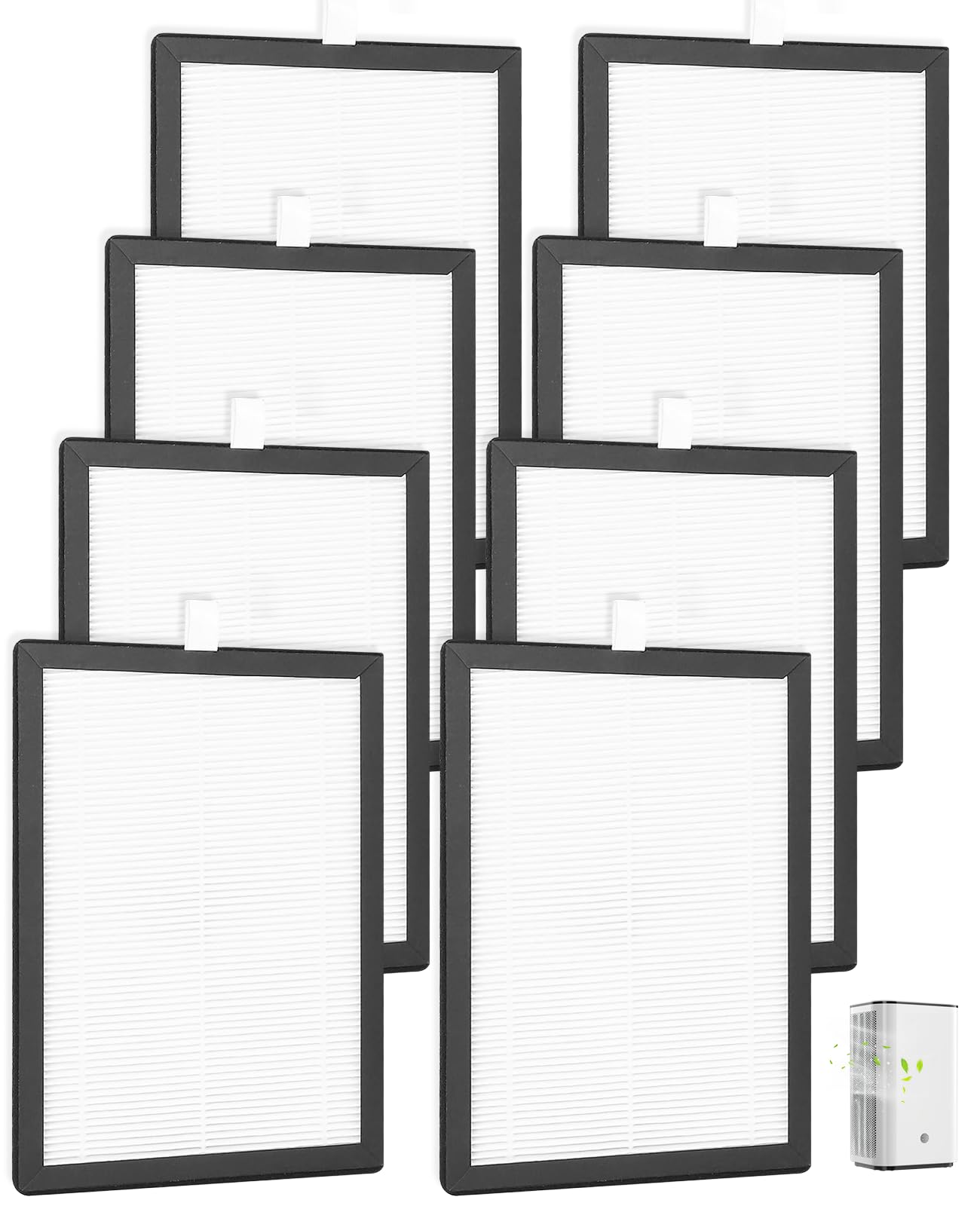 XdealCozyxc 8 Pcs Air Purifier Filter for Meaco, 21 X 15.5 X 1cm Dehumidifier Hepa Replacement Filter