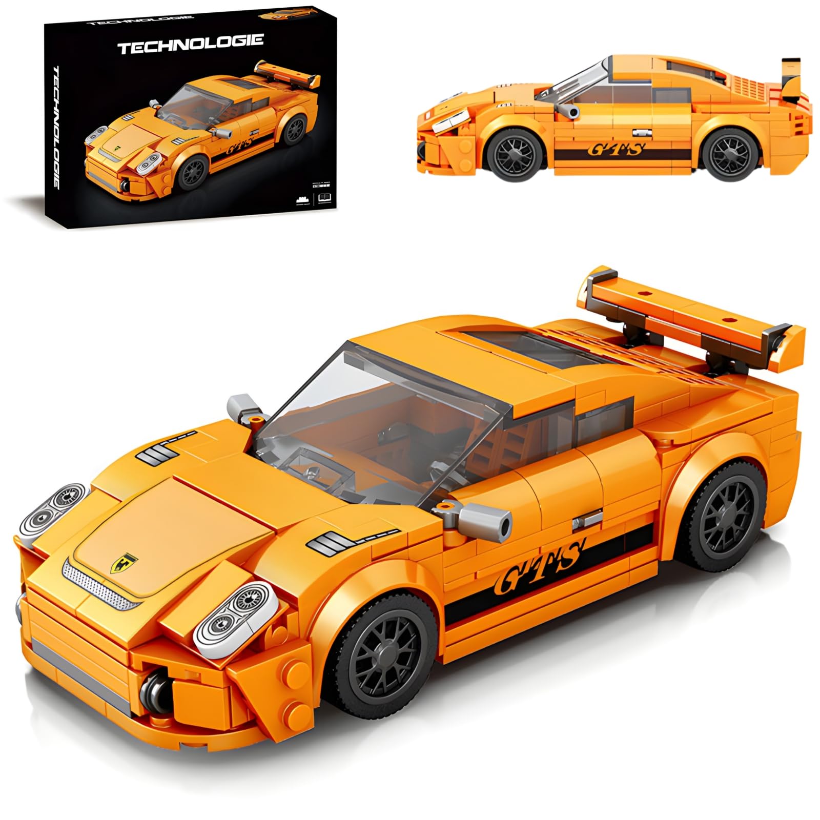 DRMNomogeny Sports Car Building Block Set, Racing Building Block Toy, Superscar Blocks Model Collectable for Home Office Decor, Birthday Gift for Sports Car Lover (338PCS)