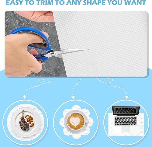 Miniatura 4 de Forros de Cajones, Revestimiento de Estante Impermeable, Antideslizante, No Adhesivo, Libre de BPA, Revestimiento para Armario de Cocina, Gabinete,