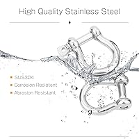 Vista 3 de AMYSPORTS Grillete de cadena resistente de acero inoxidable elevación pasador de carga grillete arco de ancla de anillo marino grilletes tornillo