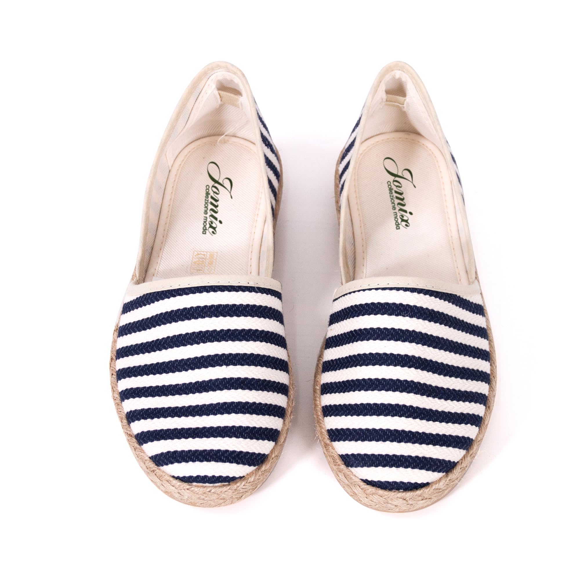 JOMIX Espadrille Femme en Rayures Chaussures Espadrilles Classiques été Mocassin Fabriqué en Espagne