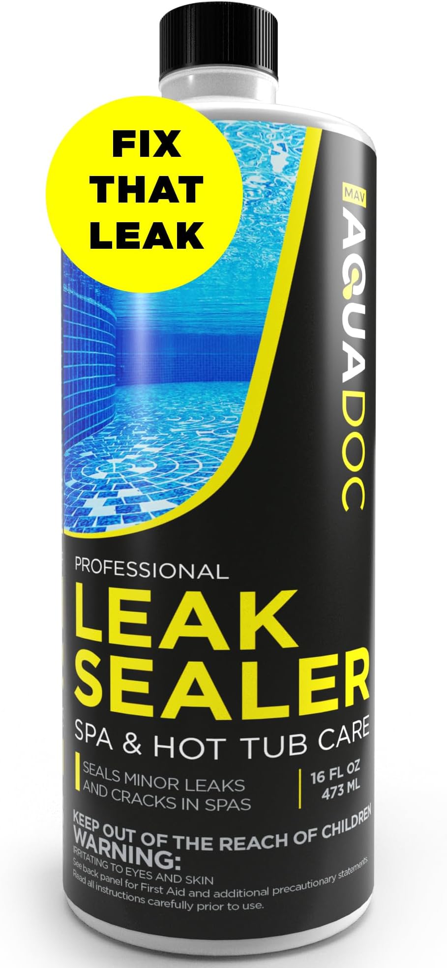 MAV AquaDoc ADLS16 Spa & Hot Tub Leak Sealer, Liquid, Fixes Leaks in Spas & Hot Tubs, Prevents Corrosion, Extends Spa Life