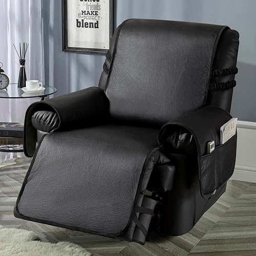 Miniatura 8 de STONECREST - Protector de sofá para mascotas, resistente al agua funda de piel sintética lavable para sillones, con correas