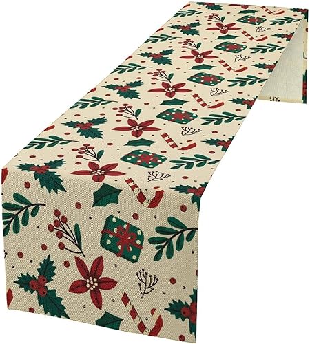 Miniatura 41 de Camino de Mesa Floral Retro de los Años 70, Bohemio Flores Abstractas Amarillas y Naranjas Groovy Camino de Mesa para Granja de Campo Cocina Comedor