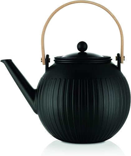 Bodum Douro - Tetera de porcelana con infusor de acero inoxidable, 51 onzas, negro mate disponible en Yaxa Guatemala