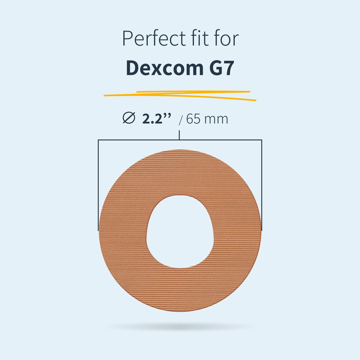 MySweetStitch - 10 x Dexcom G7 cerotti sensore, Ringpatch Ø 65mm, cerotto impermeabile, traspirante, delicato sulla pelle, Made in Germany, Olive-Green