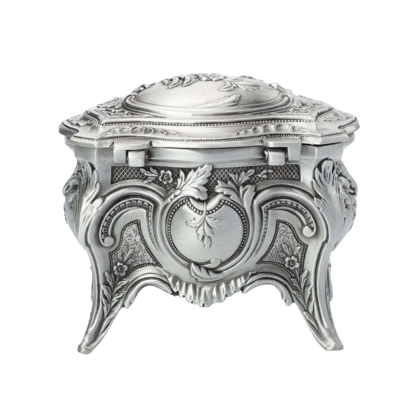 Rangement rétro élégant bijoux boîte métal stop désordre table
