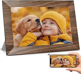 10.1 Inch Digital Picture Frame with 32GB Storage, WiFi Digital Photo Fr...