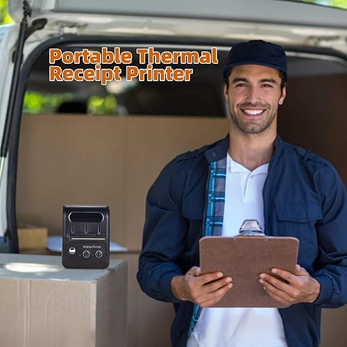 Miniatura 3 de Impresora térmica de recibos portátil BT 2.283 in 2 pulgadas Mini USB Bill POS Impresora móvil Soporte ESCPOS Comando de impresión compatible con