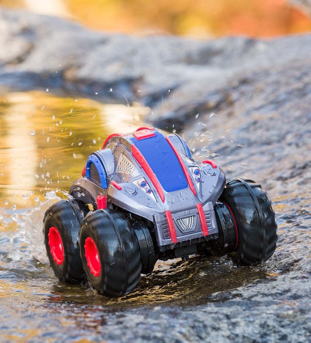 HearthSong Water Rover All-Terrain Remote Control Car with Thick Tires for Advanced Tumbling Tricks