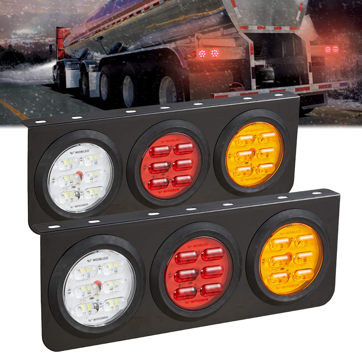 Buy WFPOWER 2 Pack LED Trailer Tail Lights Bar Kit with Bracket Base