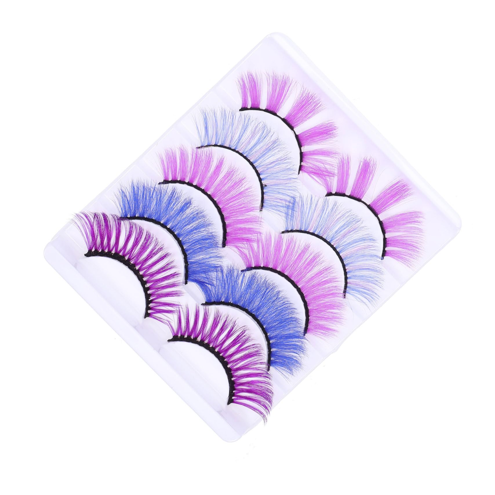 FRCOLOR 25pares Pestañas Postizas Coloridas Extensiones De Pestañas Suaves Para Maquillaje Profesional y Eventos Especiales