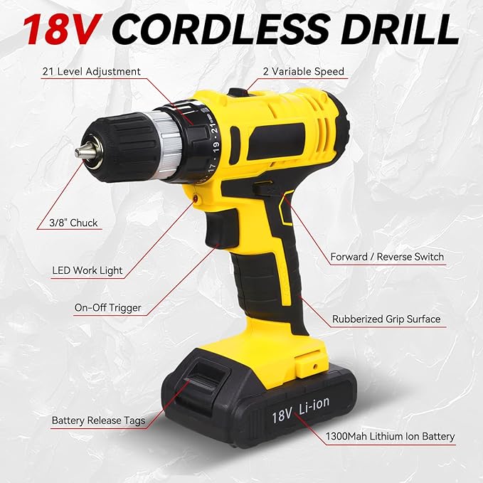 Kit de Taladro Inalámbrico Auto Dynasty 12V 46 Piezas con Estuche miniatura 6