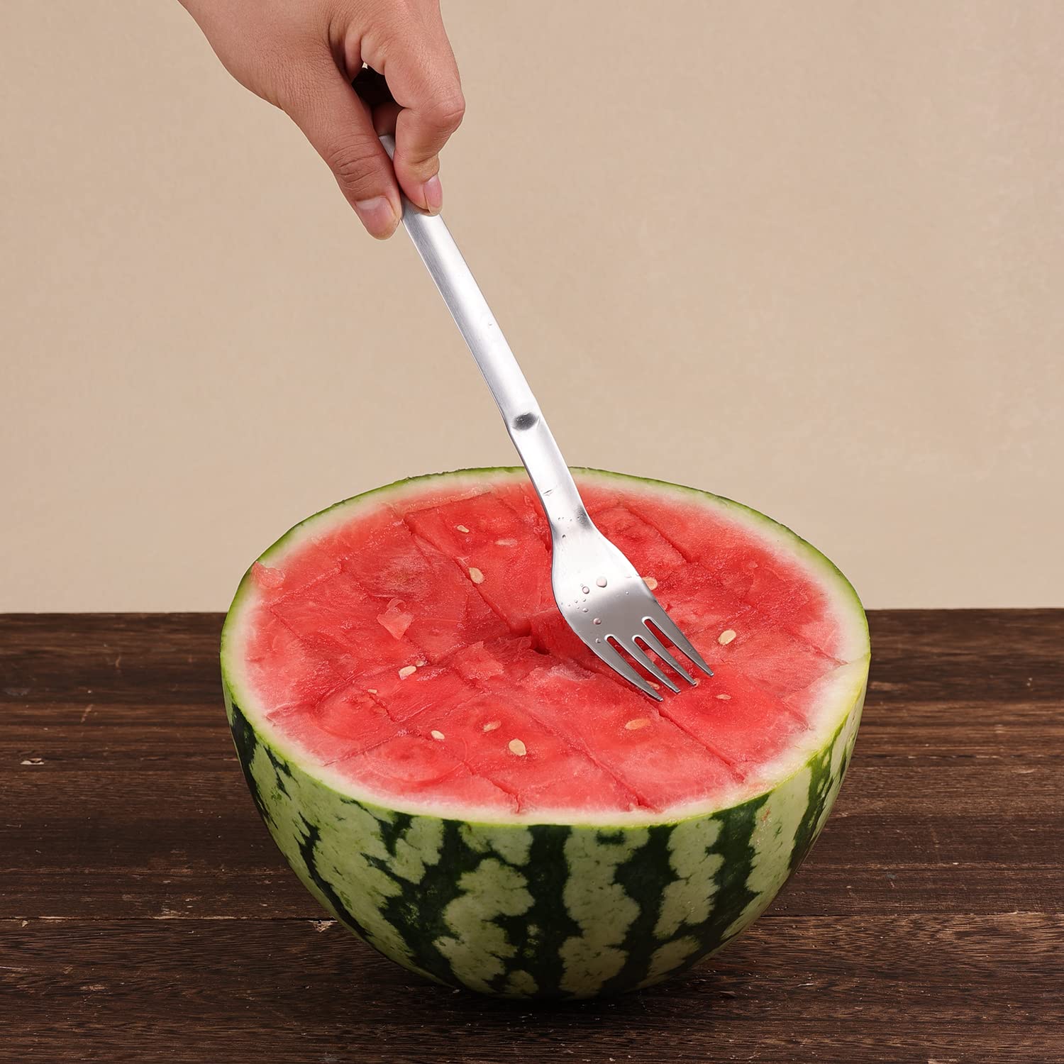 WBZOWRB Wassermelonen Schneider Edelstahl - Melonen Cutter Für Perfekte Würfel | Ideal Für Partys & Grillen