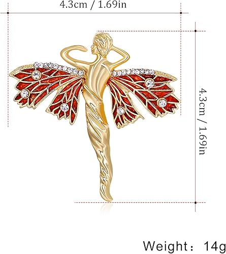 Miniatura 9 de Broches y alfileres de Navidad para mujer, diseño de mariposas esmaltadas vintage, broche creativo, broche dorado, ropa artística, accesorios de