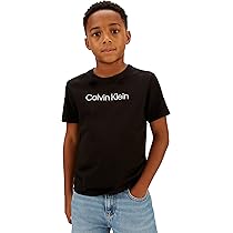 Calvin Klein Inst. Logo SS T-Shirt Iu0iu00682 Maglietta S, S, Black (CK Black), 12 Anni Unisex-Adulto