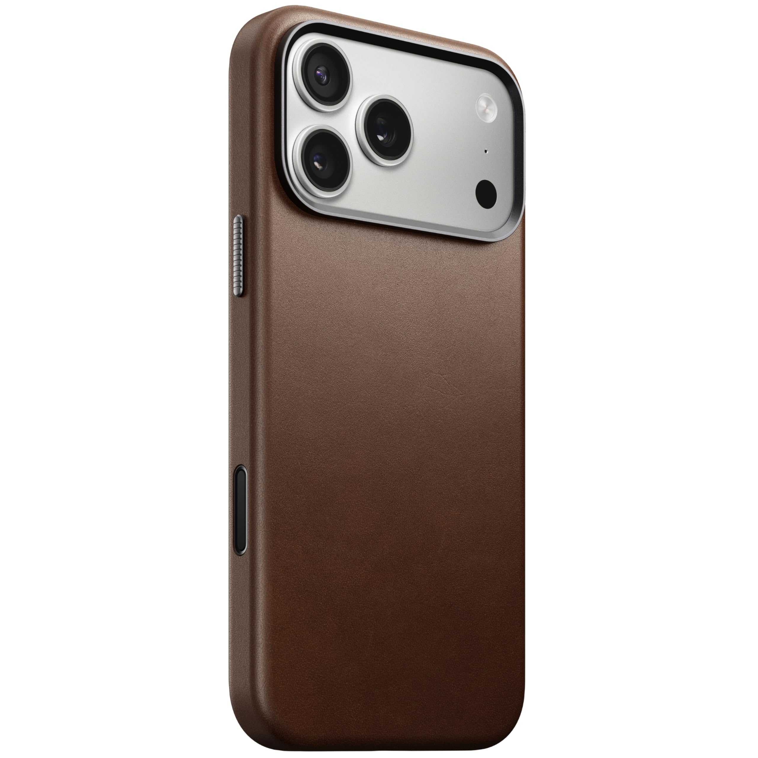NOMAD Capa de couro tradicional marrom compatível com iPhone 17