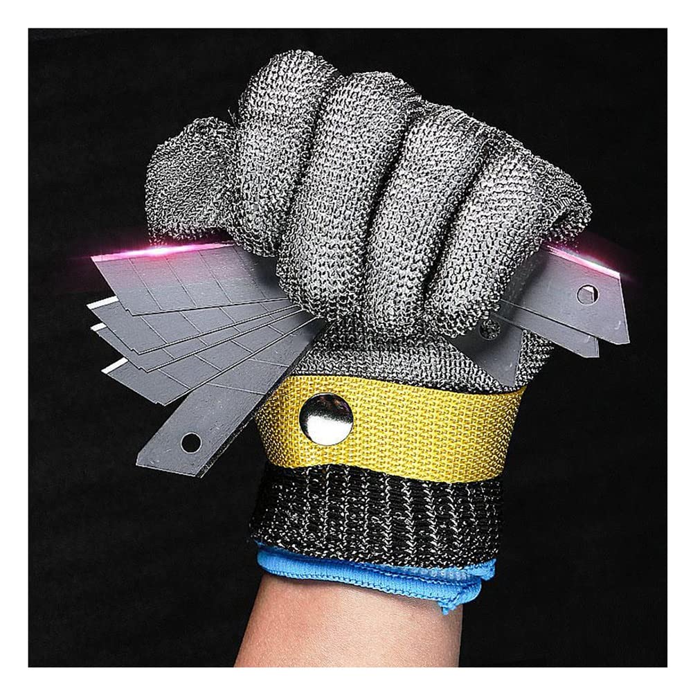 Guantes Resistentes a Cortes 316 Guantes Resistentes Al Corte De Alambre De Acero, Corte De Prendas De Vestir De Corte De Glass De Vidrio De Vidrio Guantes Anti-Corte, Anti-caída (Size : 2PCS/XXL)