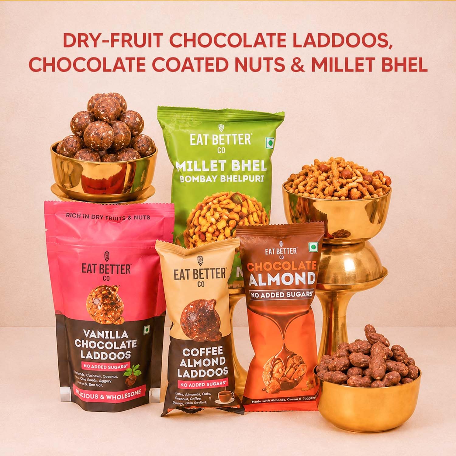 Pyaar Ka Pitara 14-Item Rakhi Gift Hamper for Brother and Bhabhi - Bhaiya Bhabhi Rakhi Set, Evil Eye & Lumba Rakhi, Roli-Chawal, Dry-Fruit Laddoos, Choco-Nuts, Candles, Mukhwas, Tea & more 3
