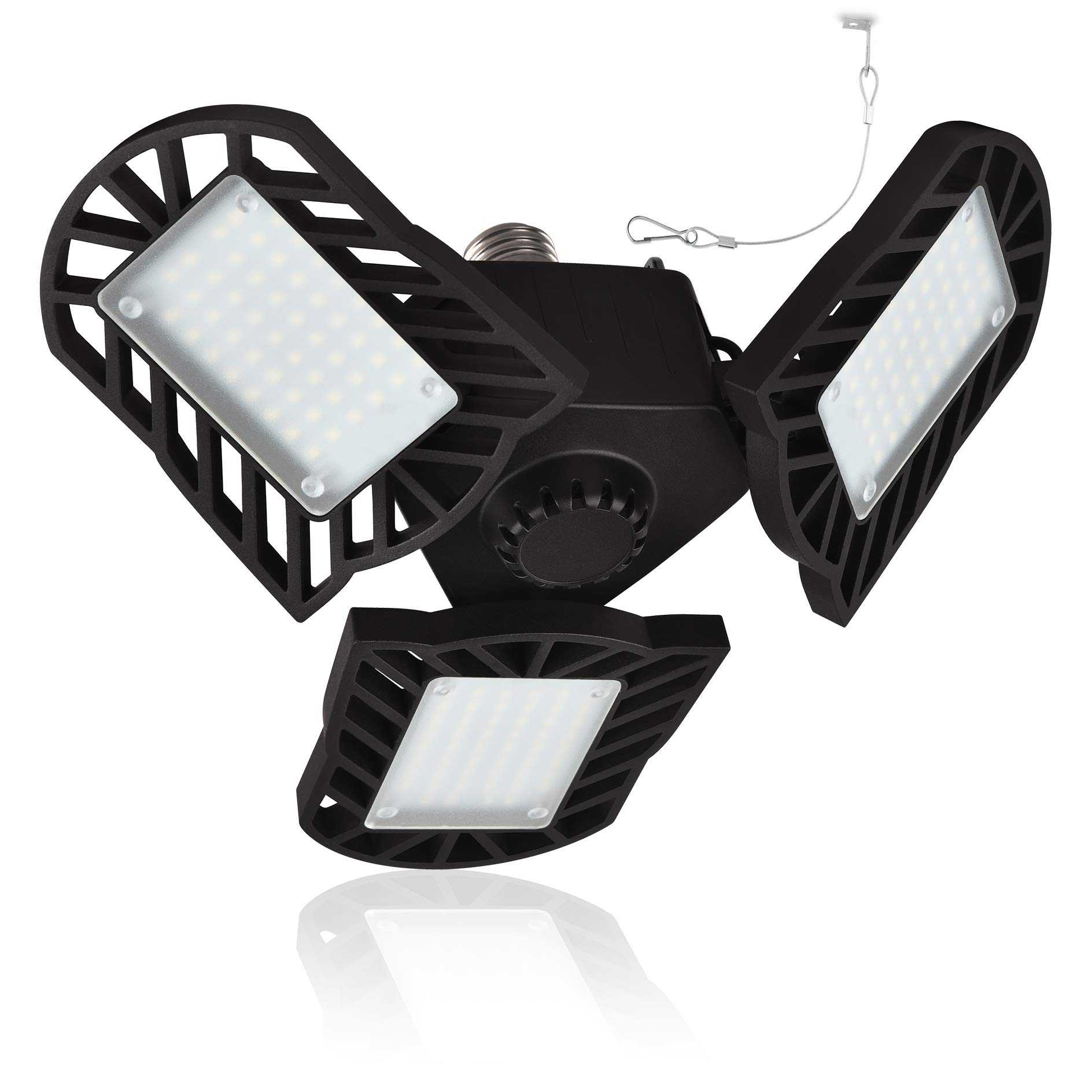 Buy Deformable LED Garage Light,Winshine E26 Base 6000LM 60W Triple