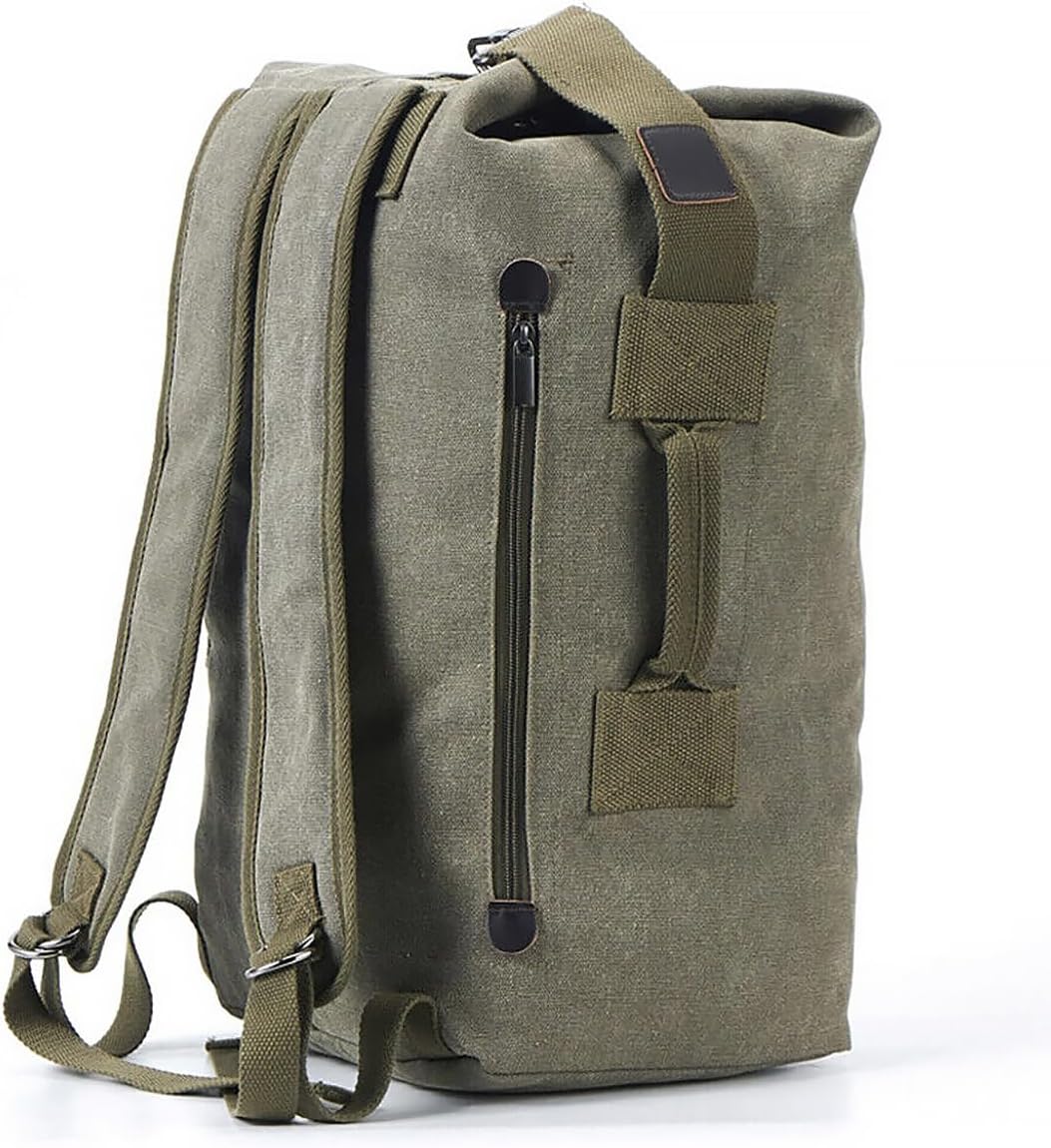 THABATAD Canvas Duffle Backpack 35L, Military Duffel Bag
