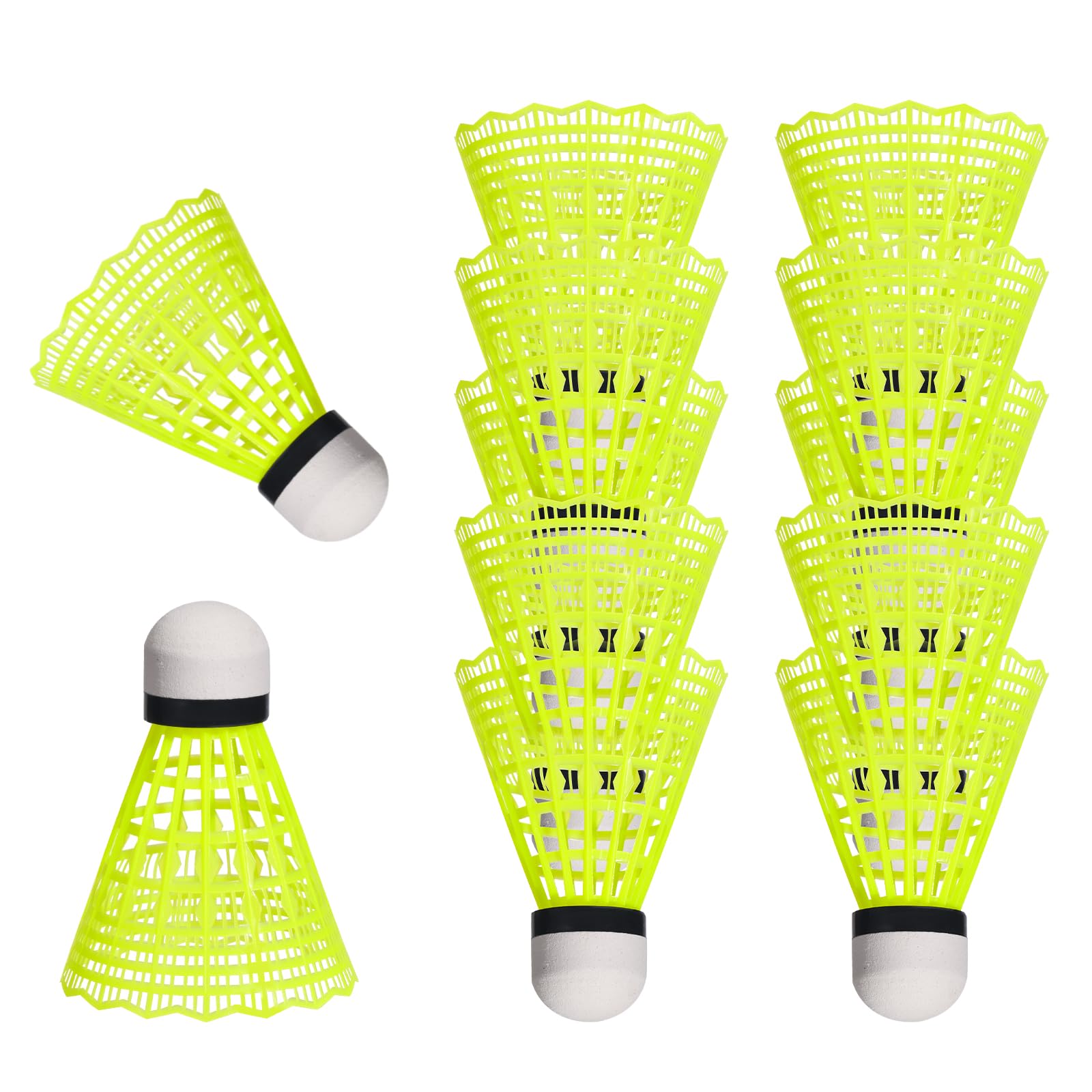 ZIYIZE 12 Pack Nylon Badminton Shuttlecocks Badminton Birdie Balls with Great Stability and Durability,Shuttlecock Indoor Outdoor Sports Hight Speed