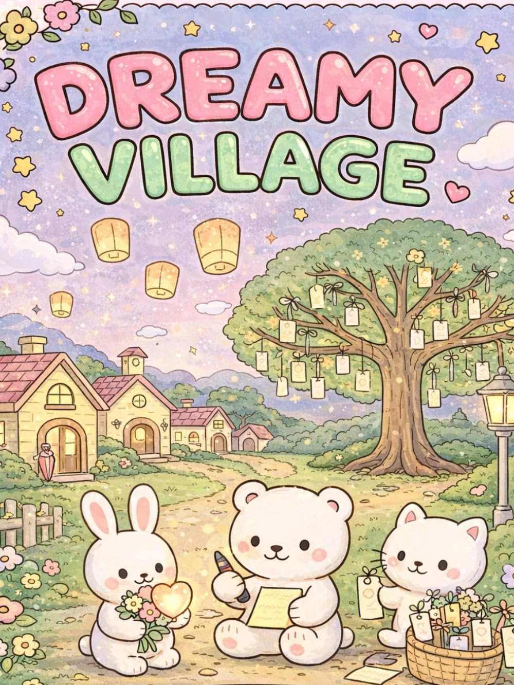 Dreamy Village – Livro de Colorir Cozy para Relaxar: | Cenas Aconchegantes, Personagens Fofos e Momentos de Tranquilidade