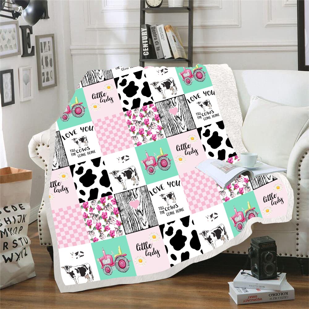 Buy Cow Blanket Cute Cow Print Blanket Cow Beding Sherpa Fleece Throw