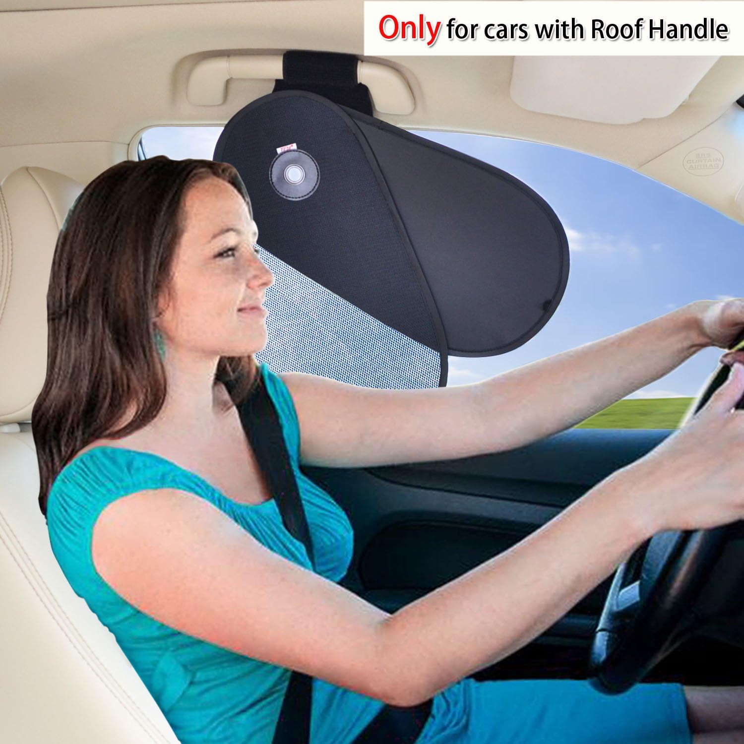 TFY Car Interior Roof Handle Sunshade Glare Reduction Plus