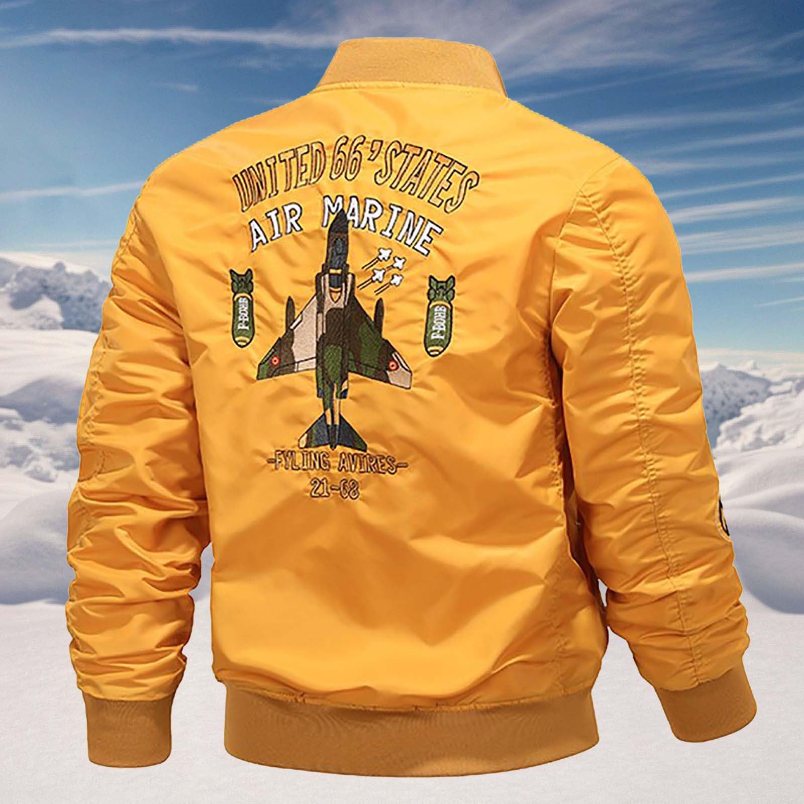Generisch Chaqueta bomber para hombre, informal, a prueba de viento, forro polar, chaqueta de invierno Y2k, varios bolsillos, estilo militar, chaqueta de aviador, cuello alto, chaqueta bomber, otoño e