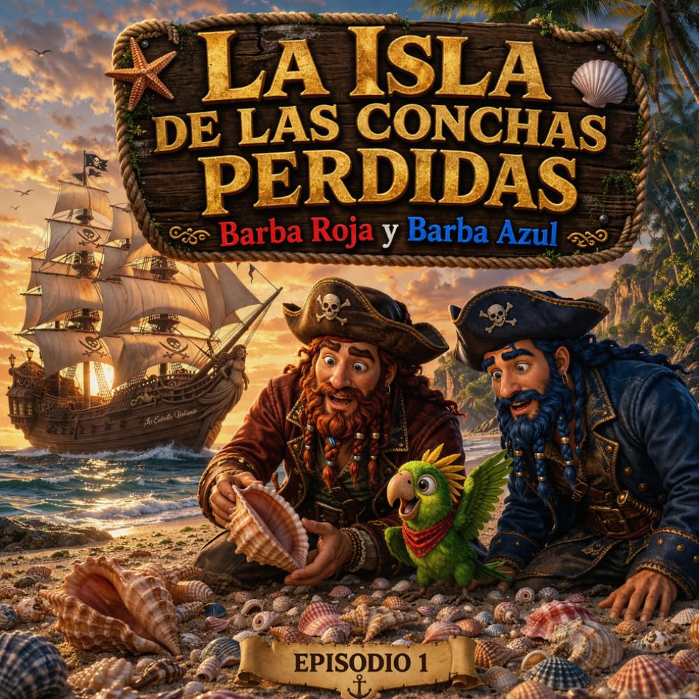 La Isla de las Conchas Perdidas: Una aventura sobre Perseverancia, paciencia y ayuda en equipo (Las Aventuras de Barba Roja y Barba Azul)