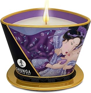 Shunga Vela de Masaje Libido, Aroma de Frutos Exóticos, Color Blanco - 170 ml
