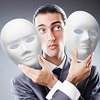 Vista 7 de Sumind 36 máscaras de papel maché blancas para bricolaje, 2 tamaños, papel pintable para fiesta de máscaras, Mardi Gras, proyectos artísticos