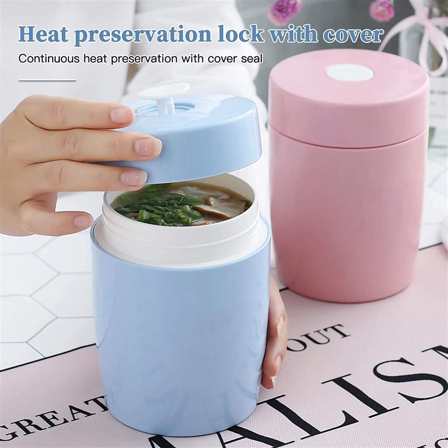 Amazon｜YUXO スープジャー 保温ランチジャー 保温弁当箱 700ml魔法瓶