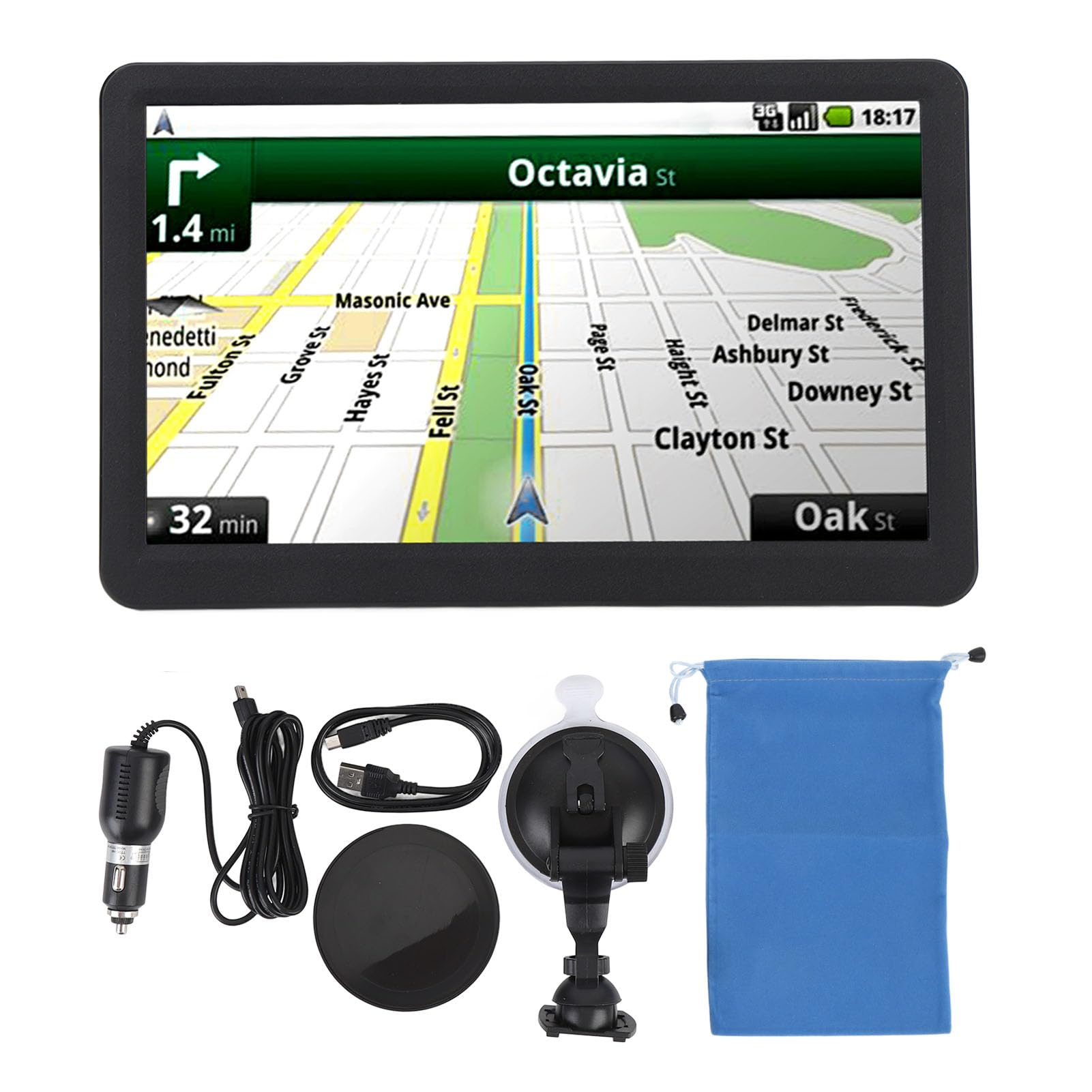 9-calowy System Nawigacji GPS dla Samochodów Osobowych, Ciężarowych i Kamperów z Mapami 3D i 2D Alerty o Fotoradarach Niestandardowe Trasy Ograniczenia Dotyczące Pojazdów