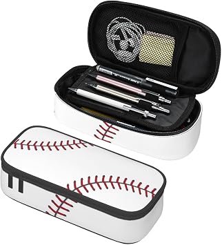 Baseball Ball Pencil Case Aesthetic Large Capacity Pen Pouch