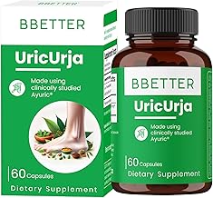 BBETTER UricUrja - Lab Tested Ayurvedic Medicine for Uric Acid Levels Management | Supports Kidney Health | Gout Pain Relief Medicine | 60 Capsules for Healthy Uric Acid Levels