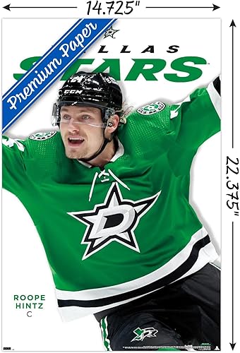 Miniatura 3 de Trends International NHL Dallas Stars Roope Hintz Feature Series 23 Póster de pared, 22.4 pulgadas de largo x 14.7 W, versión premium sin marco