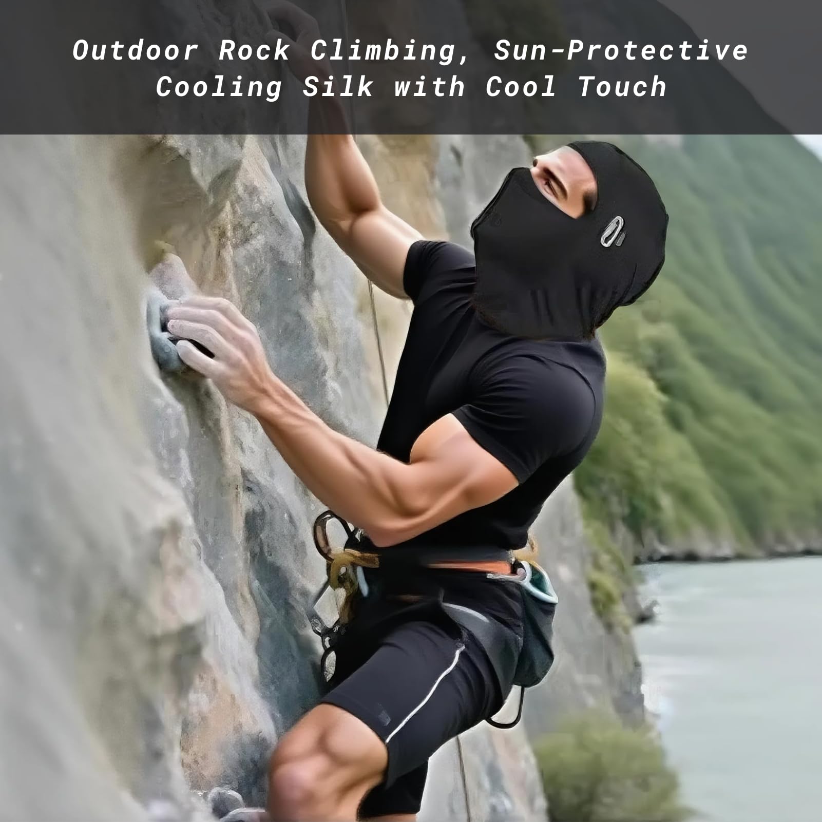 Pasamontañas Verano Transpirable con Protección Solar UPF50+ y Abertura para Gafas, Sotocasco Moto Ligero para Hombre y Mujer, Balaclava Moto para Ciclismo, Running y Deportes al Aire Libre